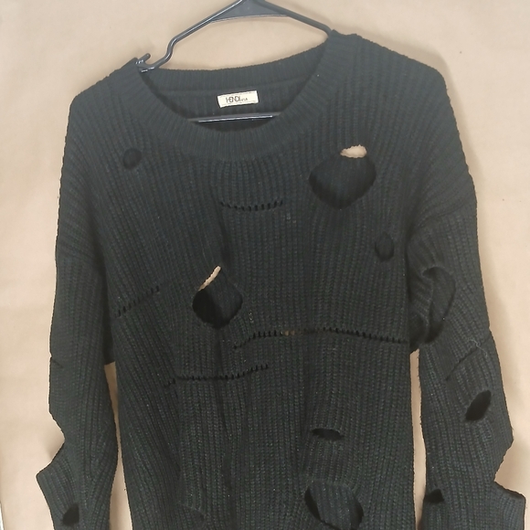 Hendi Black Distressed Women's Sweater - Picture 5 of 8